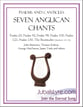 Seven Anglican Chants (SATB) SATB choral sheet music cover